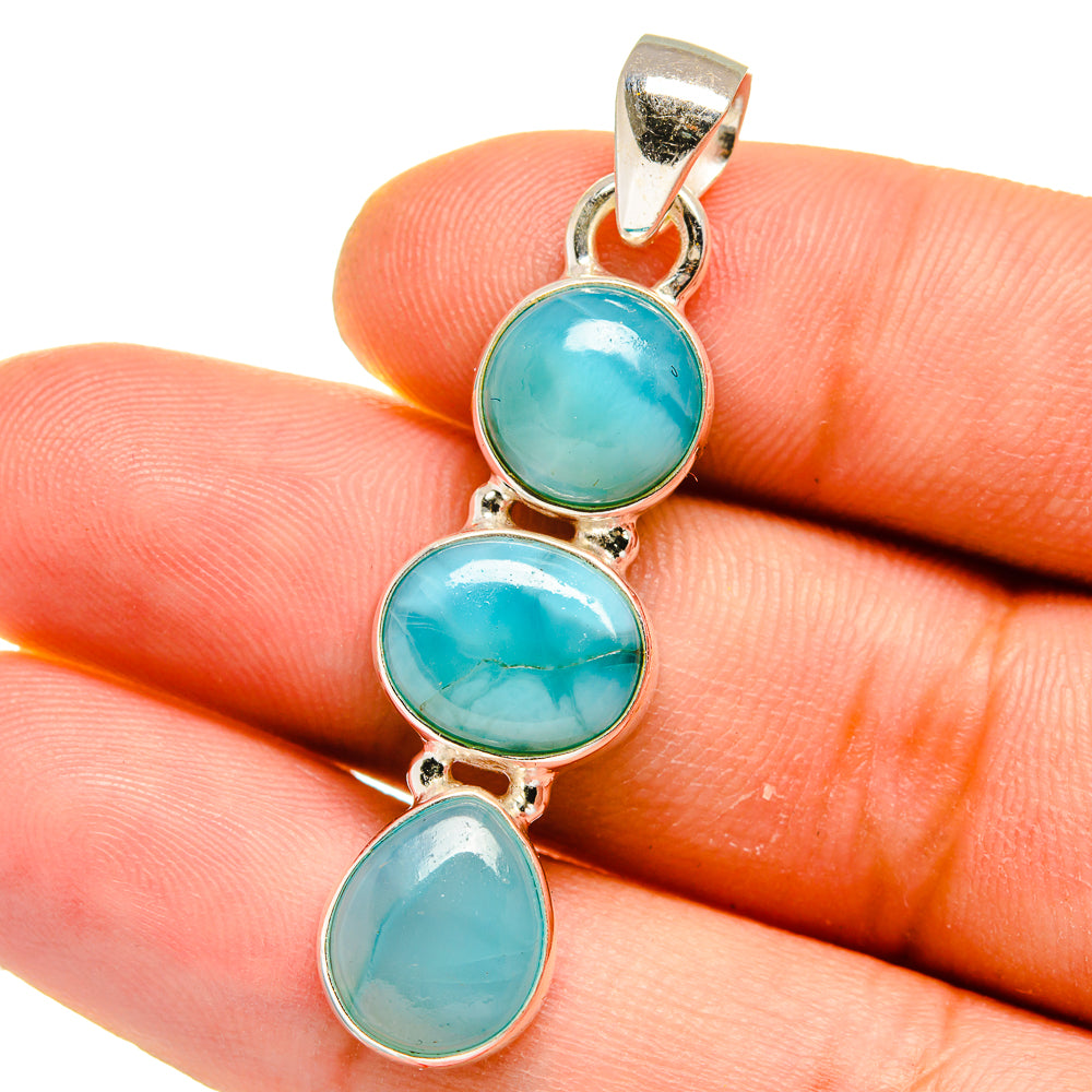 Larimar Pendants handcrafted by Anasilvercos - PD15753