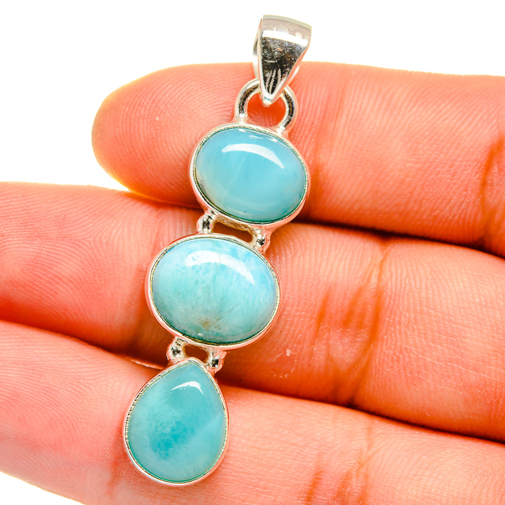 Larimar Pendants handcrafted by Anasilvercos - PD15754