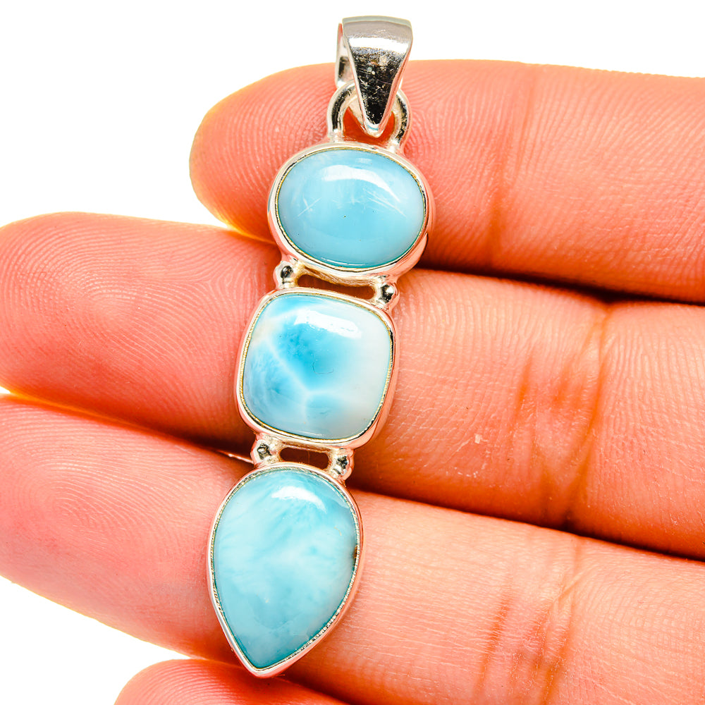 Larimar Pendants handcrafted by Anasilvercos - PD15755