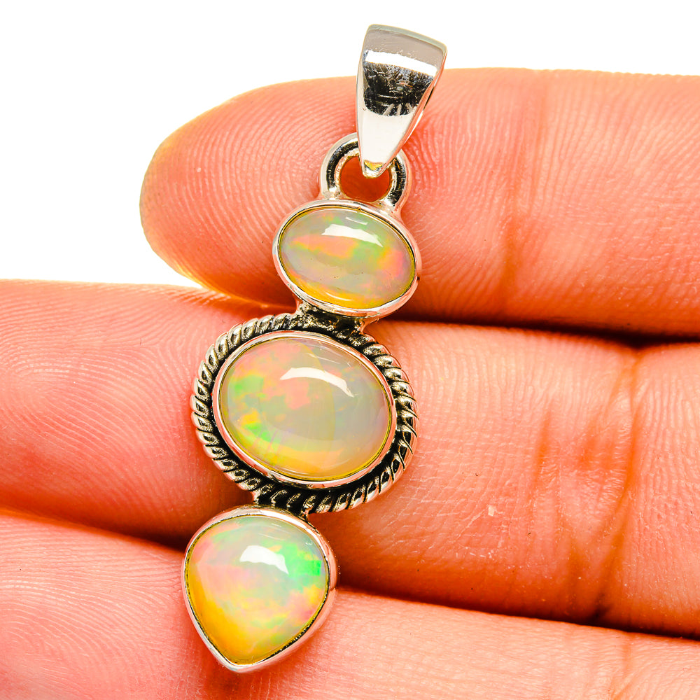 Ethiopian Opal Pendants handcrafted by Anasilvercos - PD15758