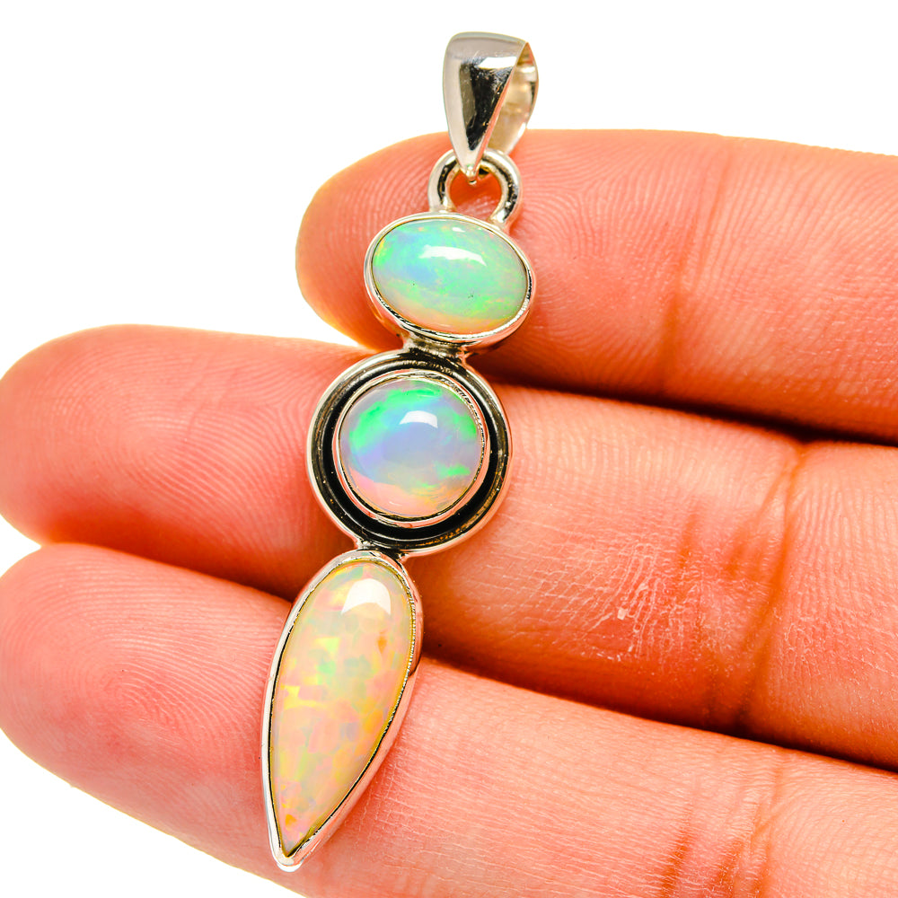 Ethiopian Opal Pendants handcrafted by Anasilvercos - PD15762
