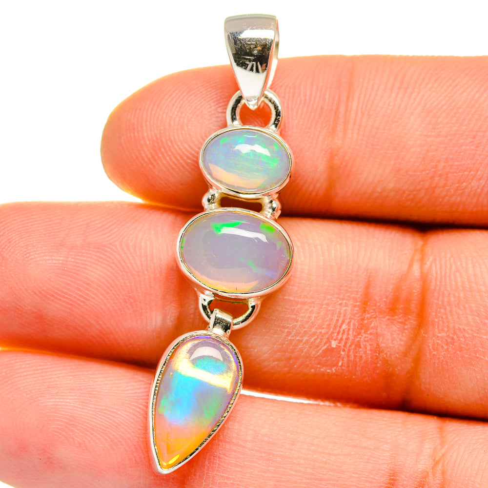 Ethiopian Opal Pendants handcrafted by Anasilvercos - PD15763