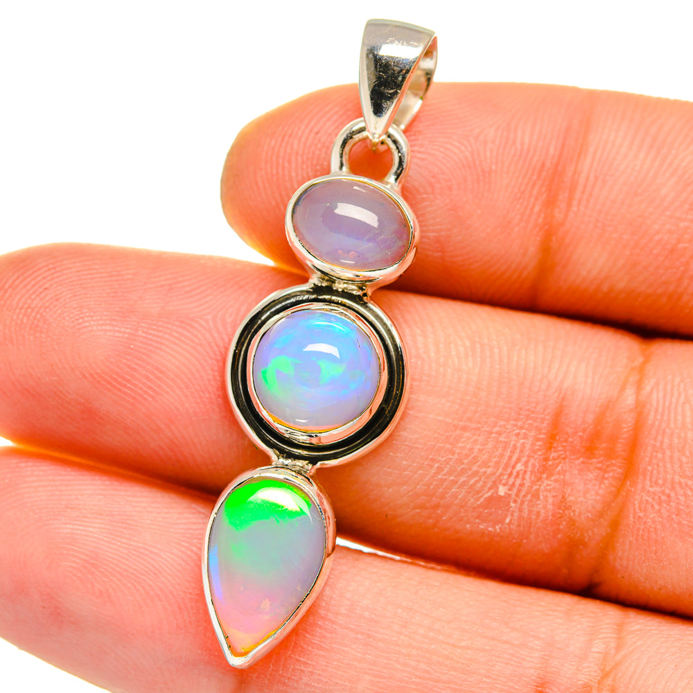 Ethiopian Opal Pendants handcrafted by Anasilvercos - PD15765
