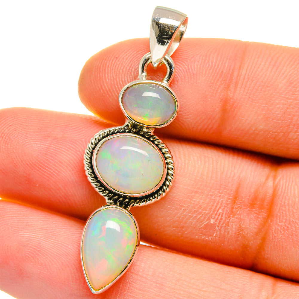 Ethiopian Opal Pendants handcrafted by Anasilvercos - PD15767