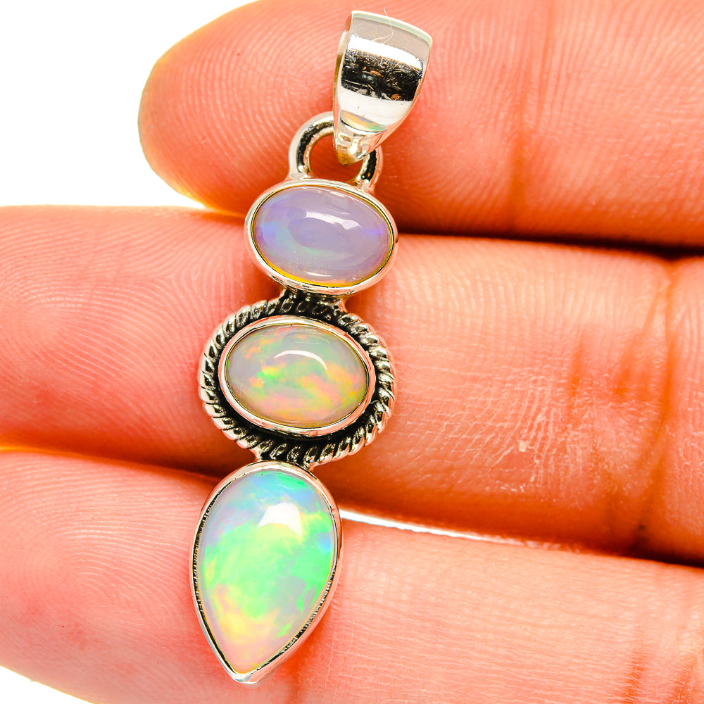 Ethiopian Opal Pendants handcrafted by Anasilvercos - PD15768