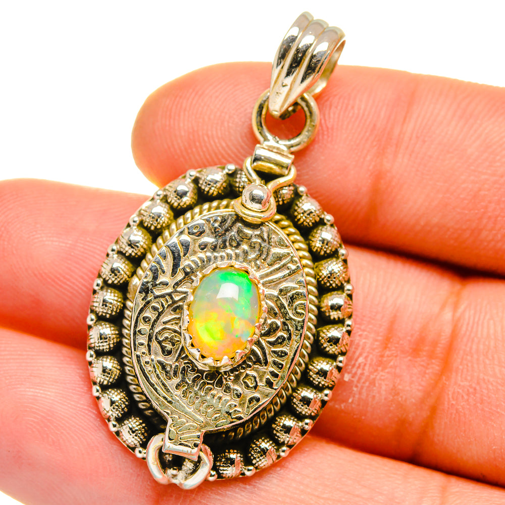 Ethiopian Opal Pendants handcrafted by Anasilvercos - PD15774