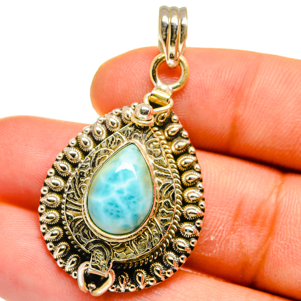 Larimar Pendants handcrafted by Anasilvercos - PD15775