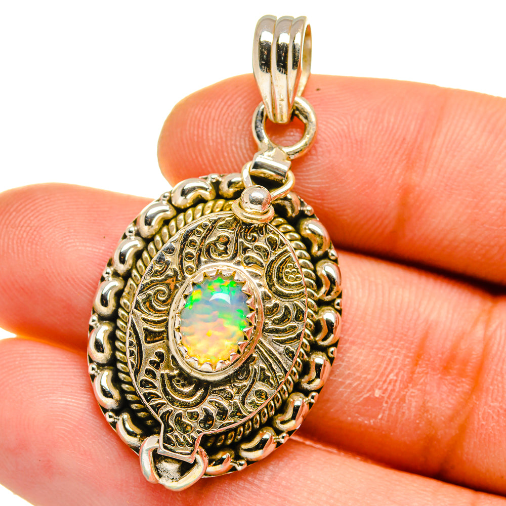 Ethiopian Opal Pendants handcrafted by Anasilvercos - PD15795