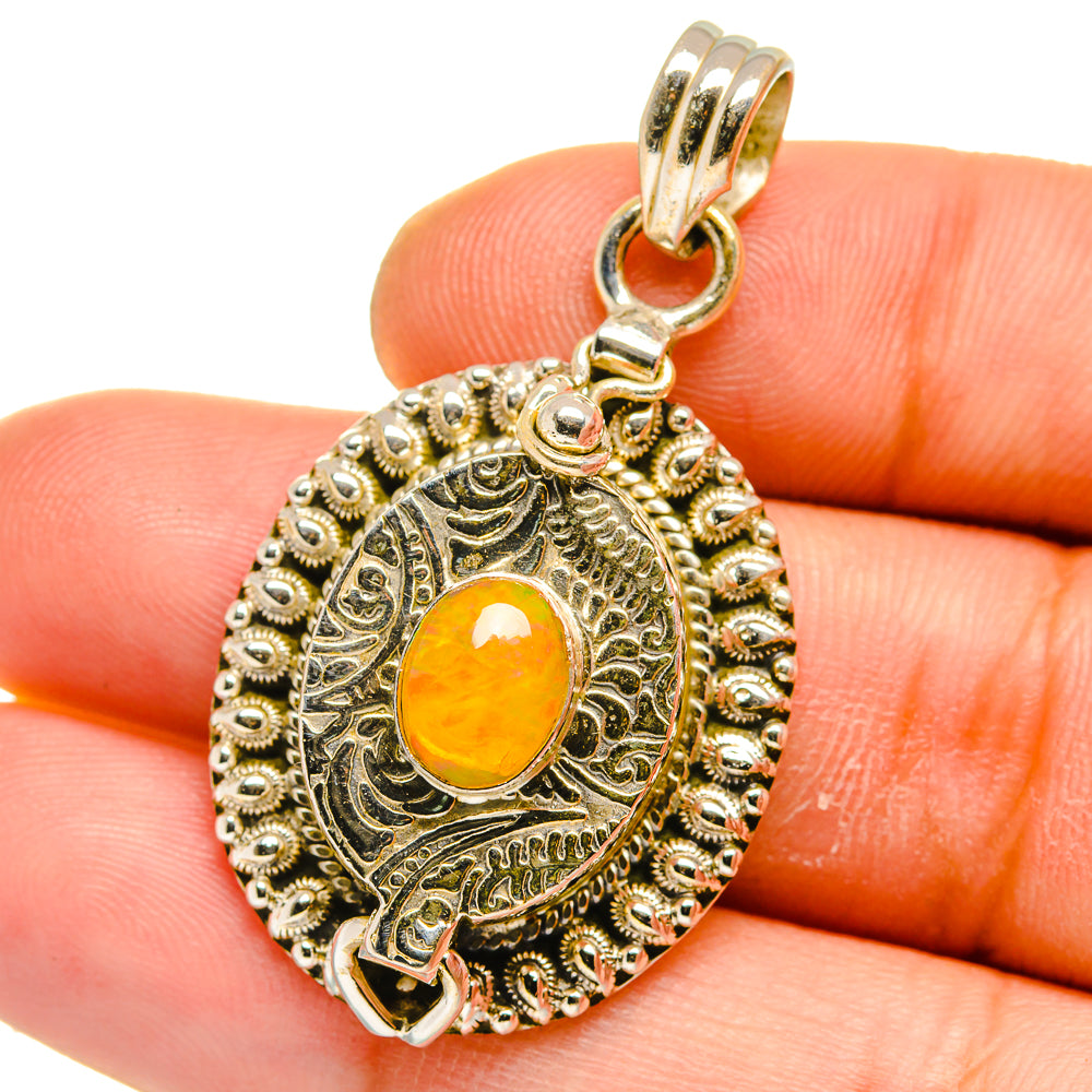 Ethiopian Opal Pendants handcrafted by Anasilvercos - PD15801