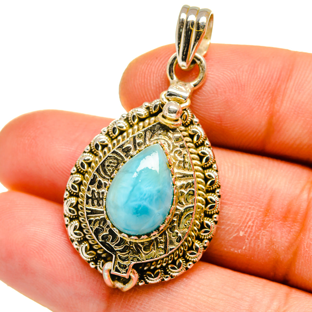 Larimar Pendants handcrafted by Anasilvercos - PD15803