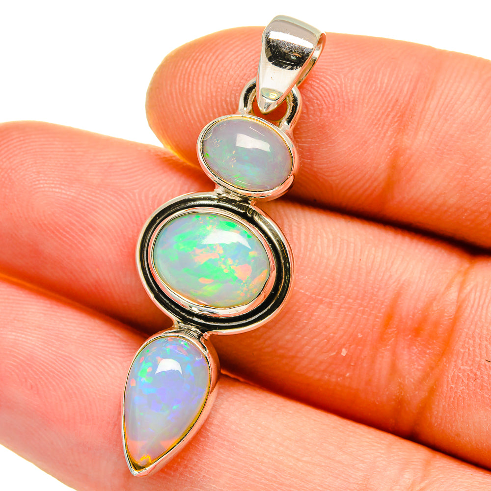 Ethiopian Opal Pendants handcrafted by Anasilvercos - PD15812