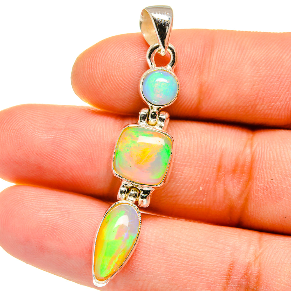 Ethiopian Opal Pendants handcrafted by Anasilvercos - PD15816