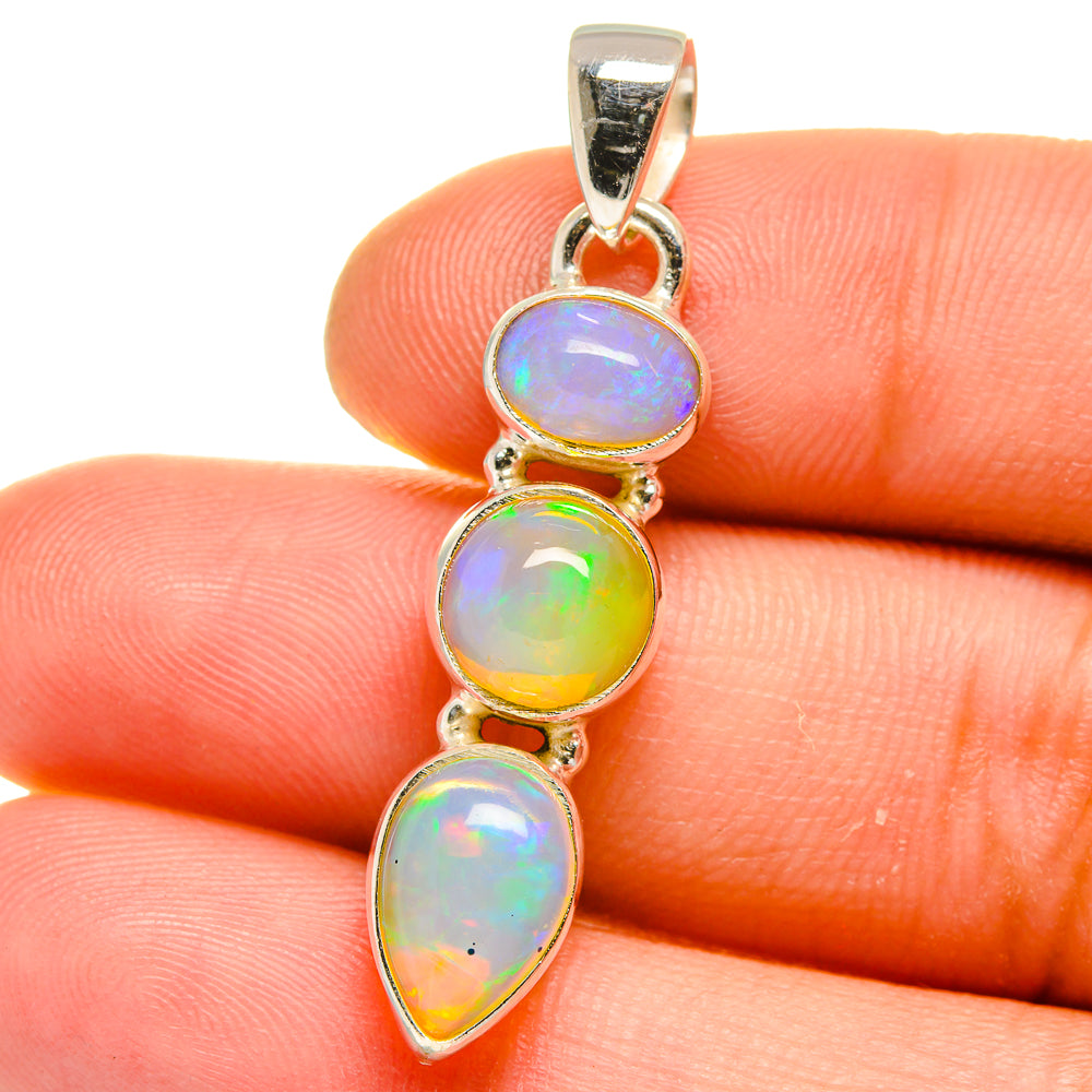Ethiopian Opal Pendants handcrafted by Anasilvercos - PD15817