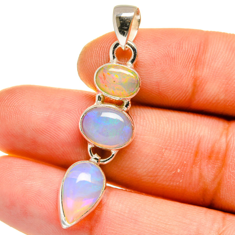 Ethiopian Opal Pendants handcrafted by Anasilvercos - PD15818