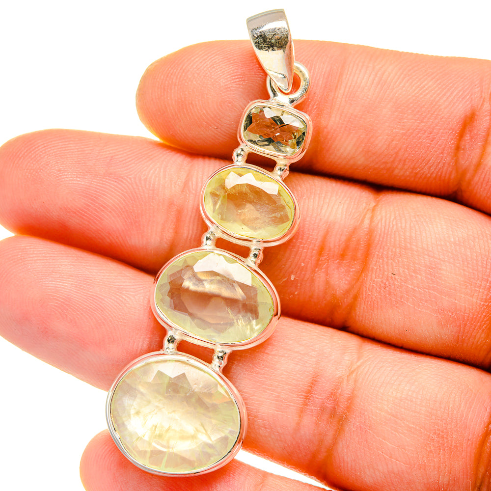 Prehnite Pendants handcrafted by Anasilvercos - PD15820
