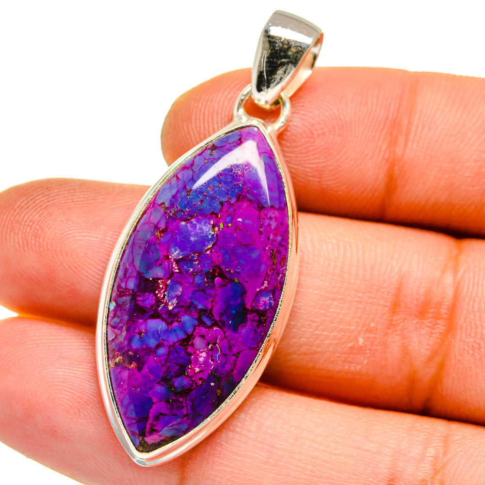 Purple Copper Composite Turquoise Pendants handcrafted by Anasilvercos - PD15842