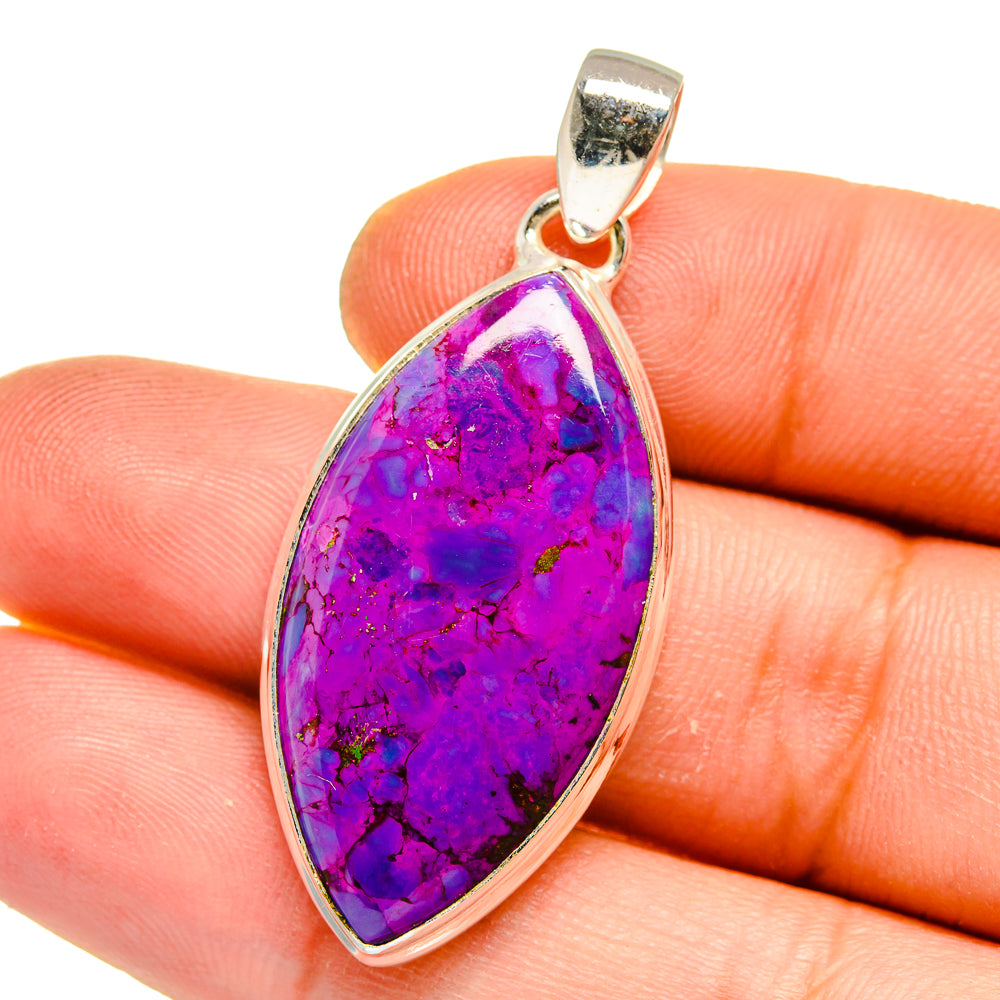 Purple Copper Composite Turquoise Pendants handcrafted by Anasilvercos - PD15850