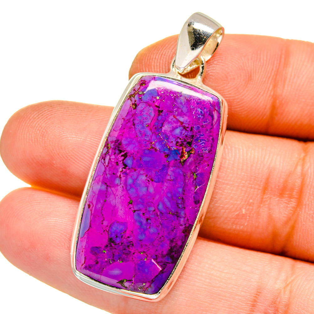 Purple Copper Composite Turquoise Pendants handcrafted by Anasilvercos - PD15851