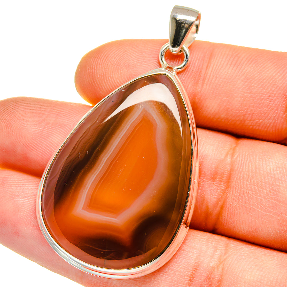 Botswana Agate Pendants handcrafted by Anasilvercos - PD15859