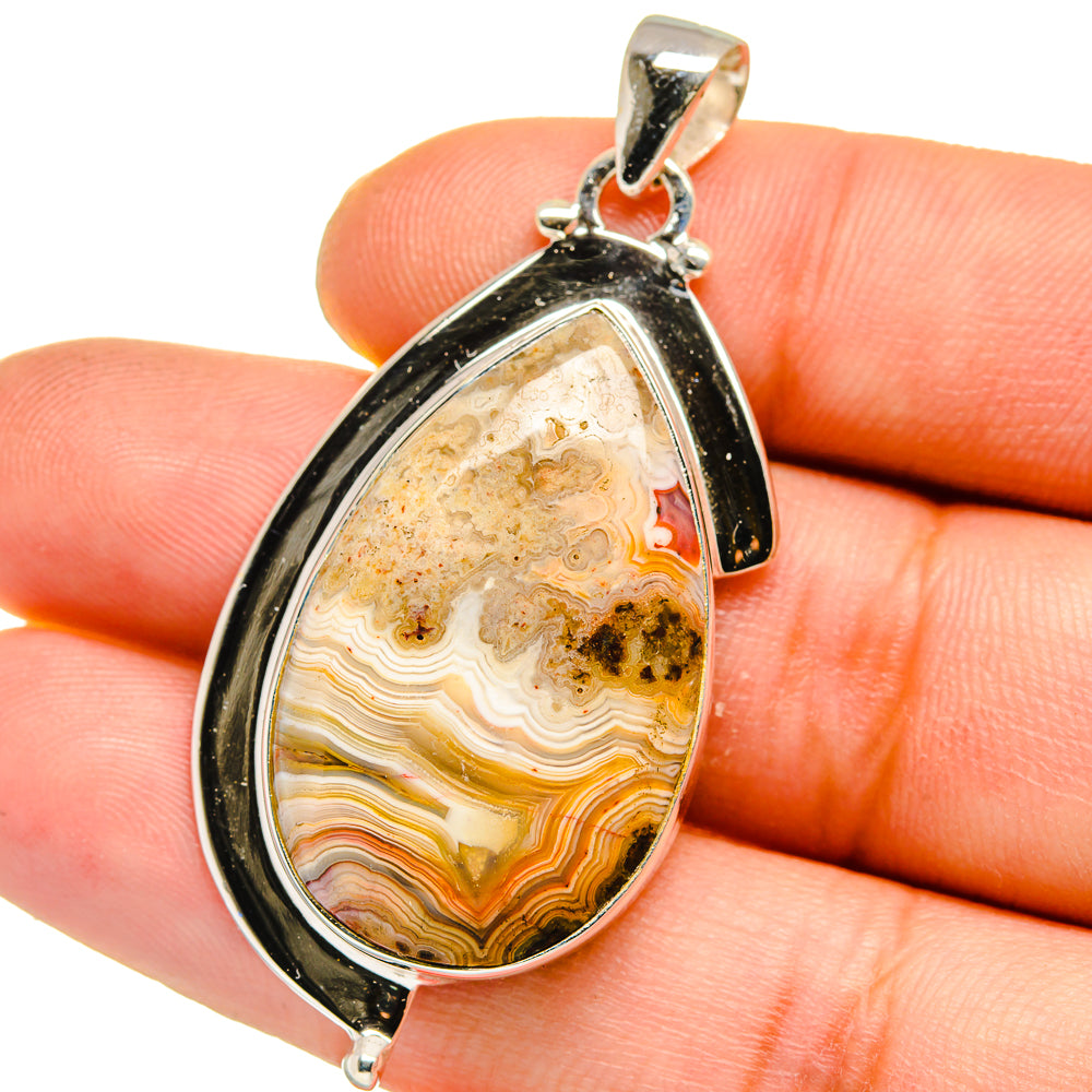 Laguna Lace Agate Pendants handcrafted by Anasilvercos - PD15861