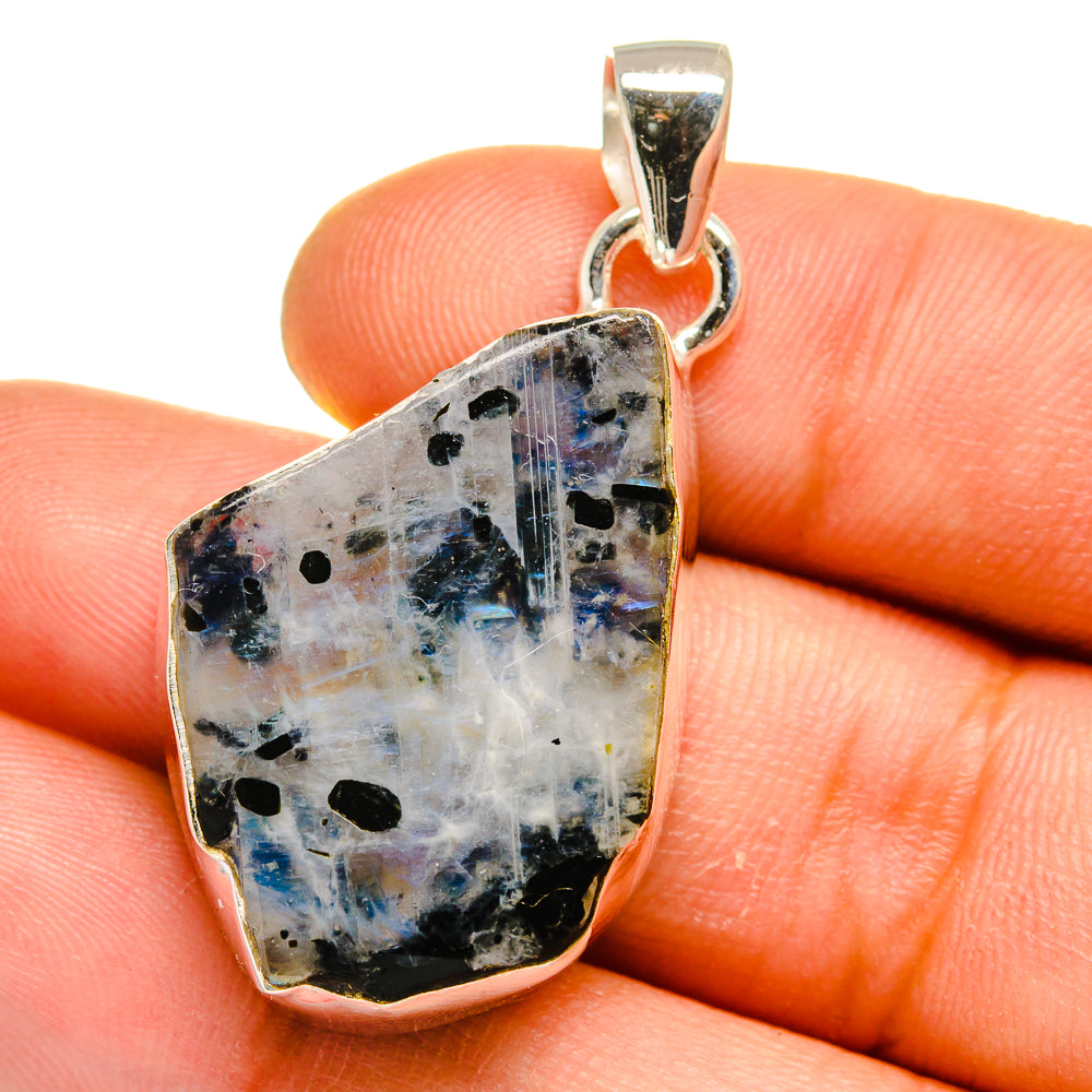 Rainbow Moonstone Pendants handcrafted by Anasilvercos - PD15888
