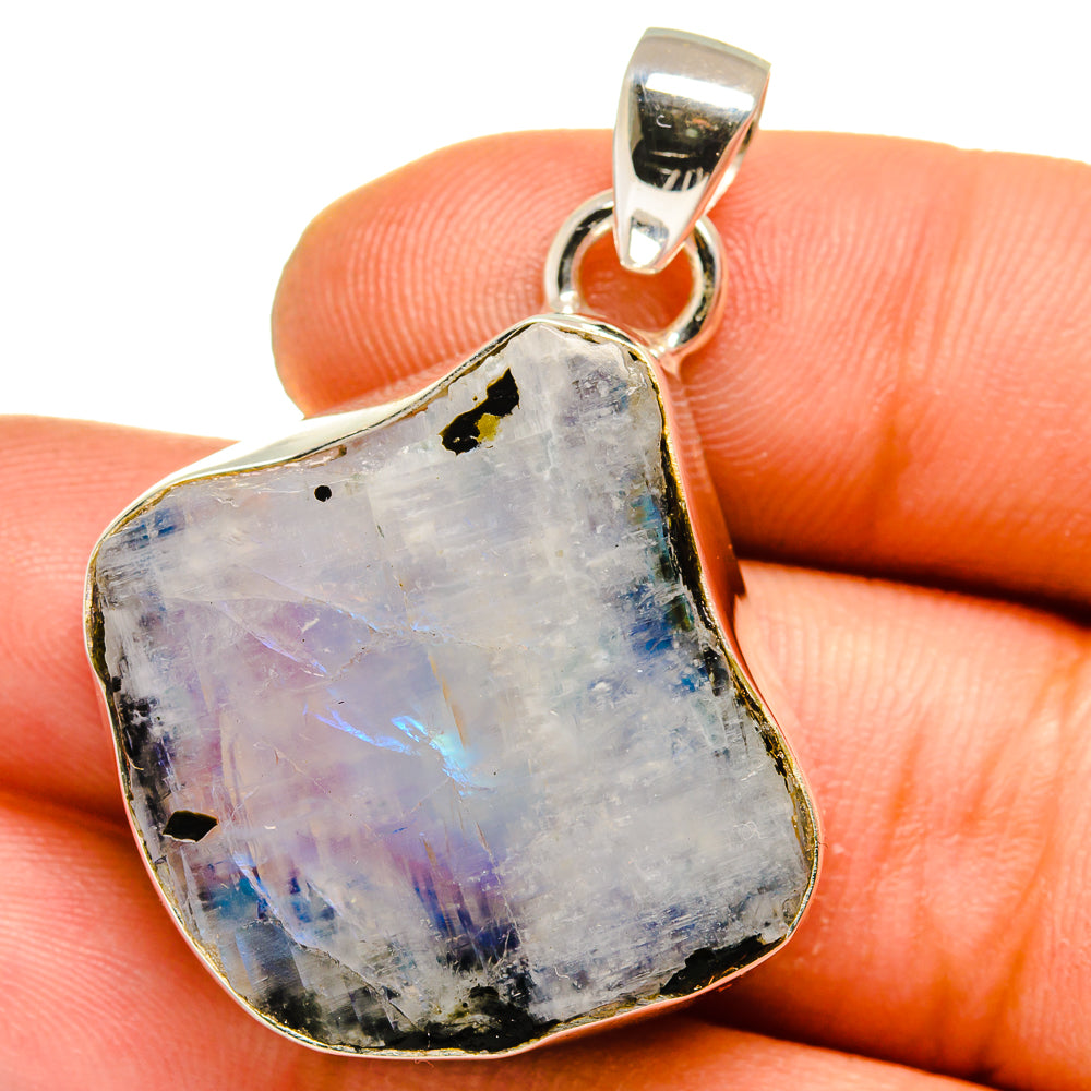 Rainbow Moonstone Pendants handcrafted by Anasilvercos - PD15892