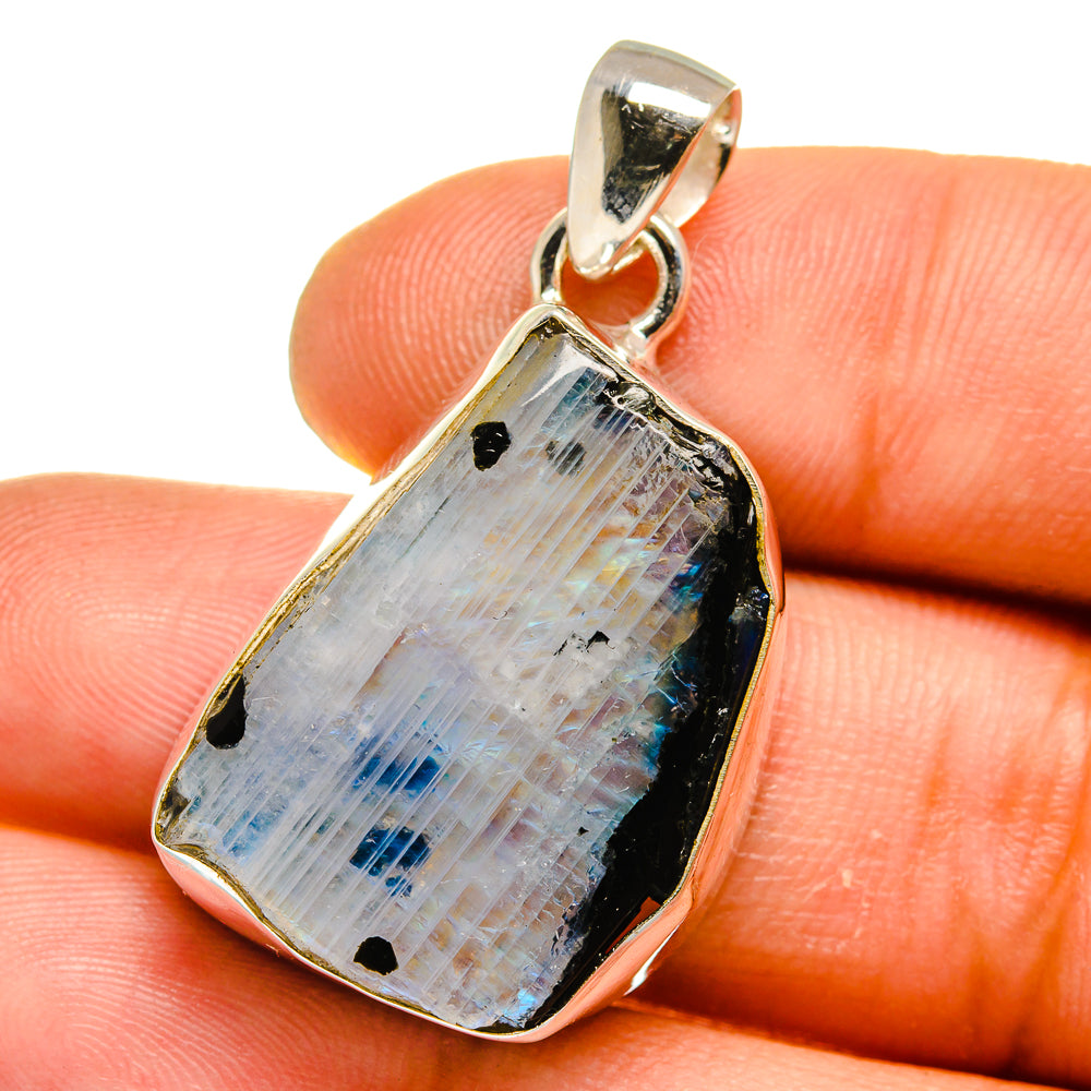 Rainbow Moonstone Pendants handcrafted by Anasilvercos - PD15894