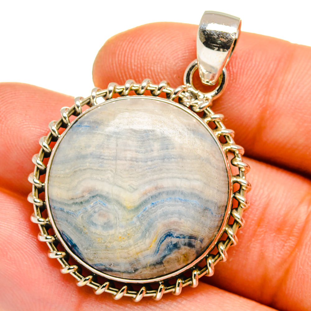Blue Scheelite Pendants handcrafted by Anasilvercos - PD15896