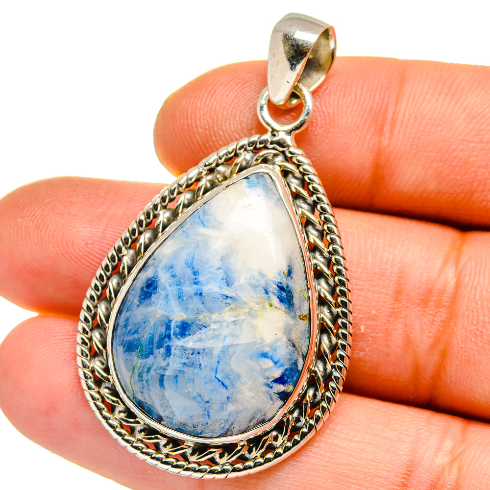 Blue Scheelite Pendants handcrafted by Anasilvercos - PD15898