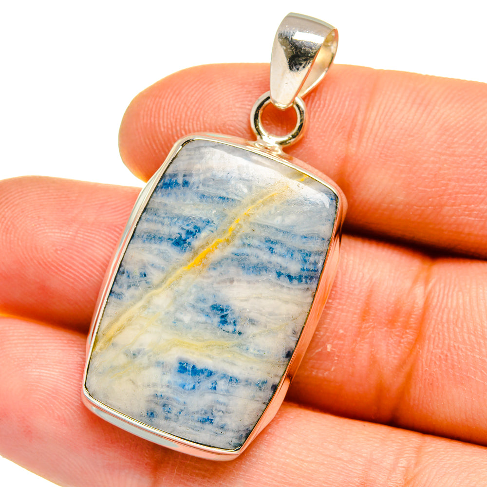Blue Scheelite Pendants handcrafted by Anasilvercos - PD15899