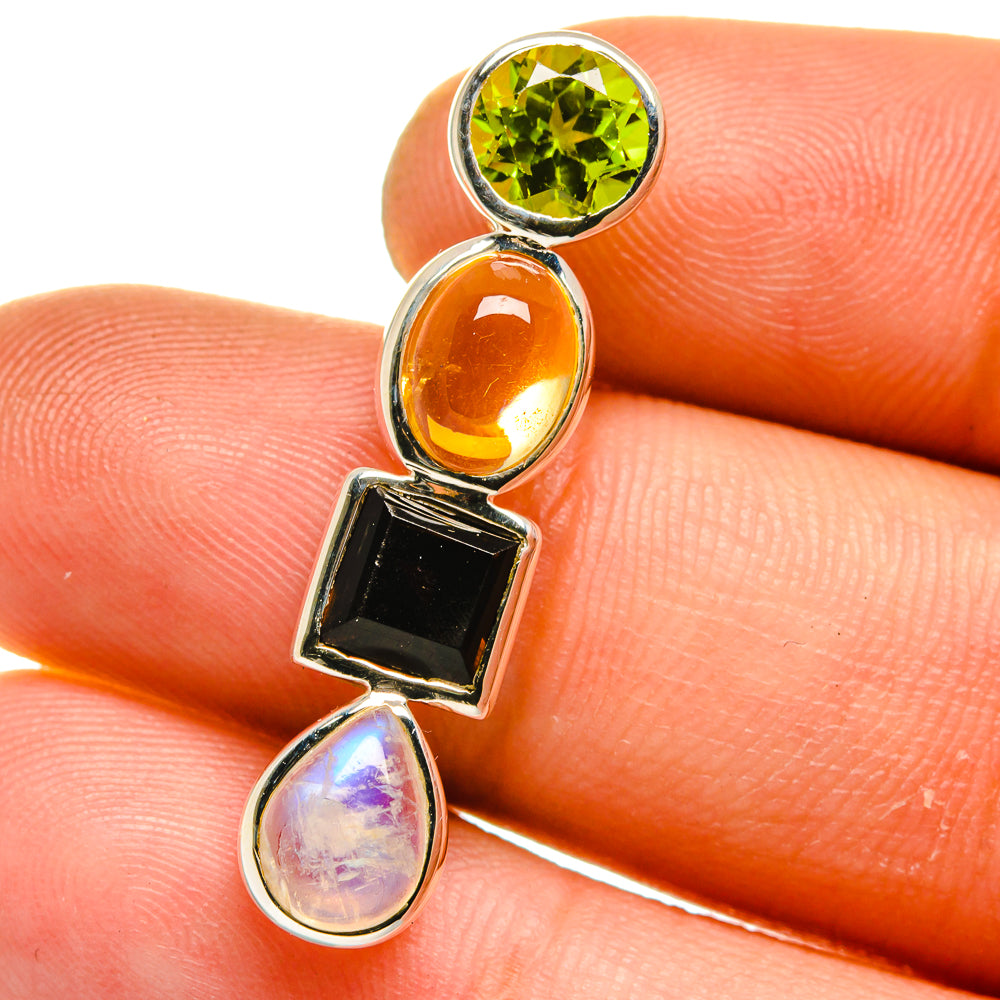 Rainbow Moonstone Pendants handcrafted by Anasilvercos - PD15902