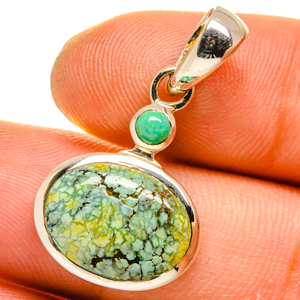 Tibetan Turquoise Pendants handcrafted by Anasilvercos - PD15903