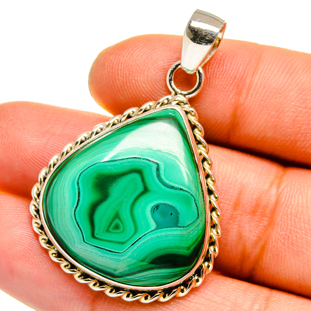 Malachite Pendants handcrafted by Anasilvercos - PD15908