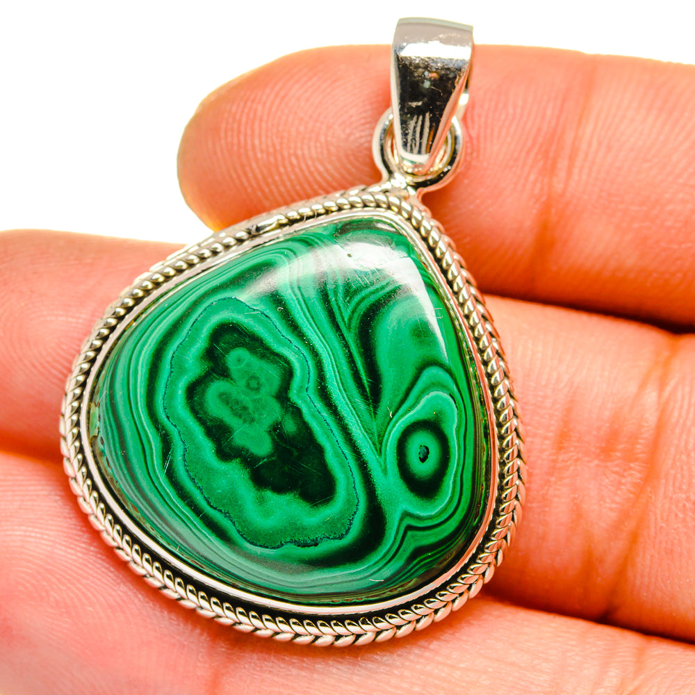 Malachite Pendants handcrafted by Anasilvercos - PD15912
