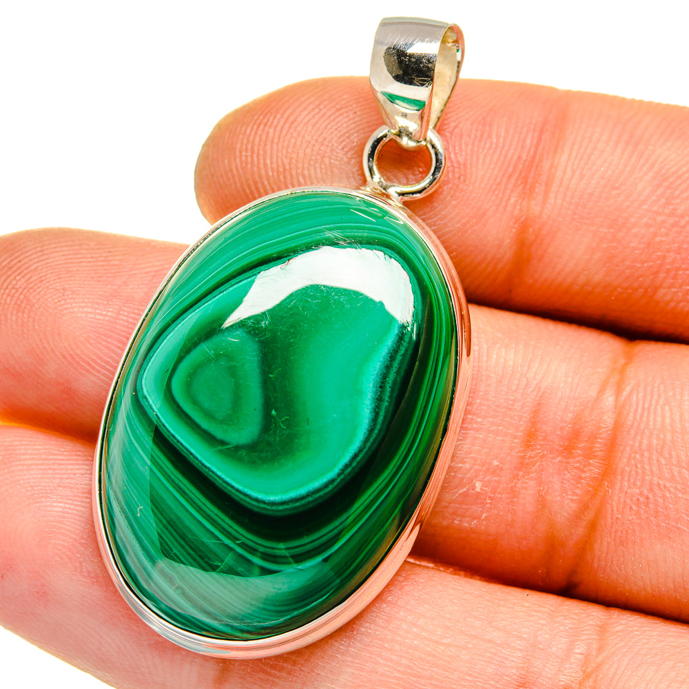 Malachite Pendants handcrafted by Anasilvercos - PD15913