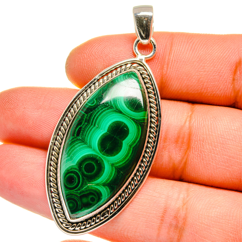 Malachite Pendants handcrafted by Anasilvercos - PD15914