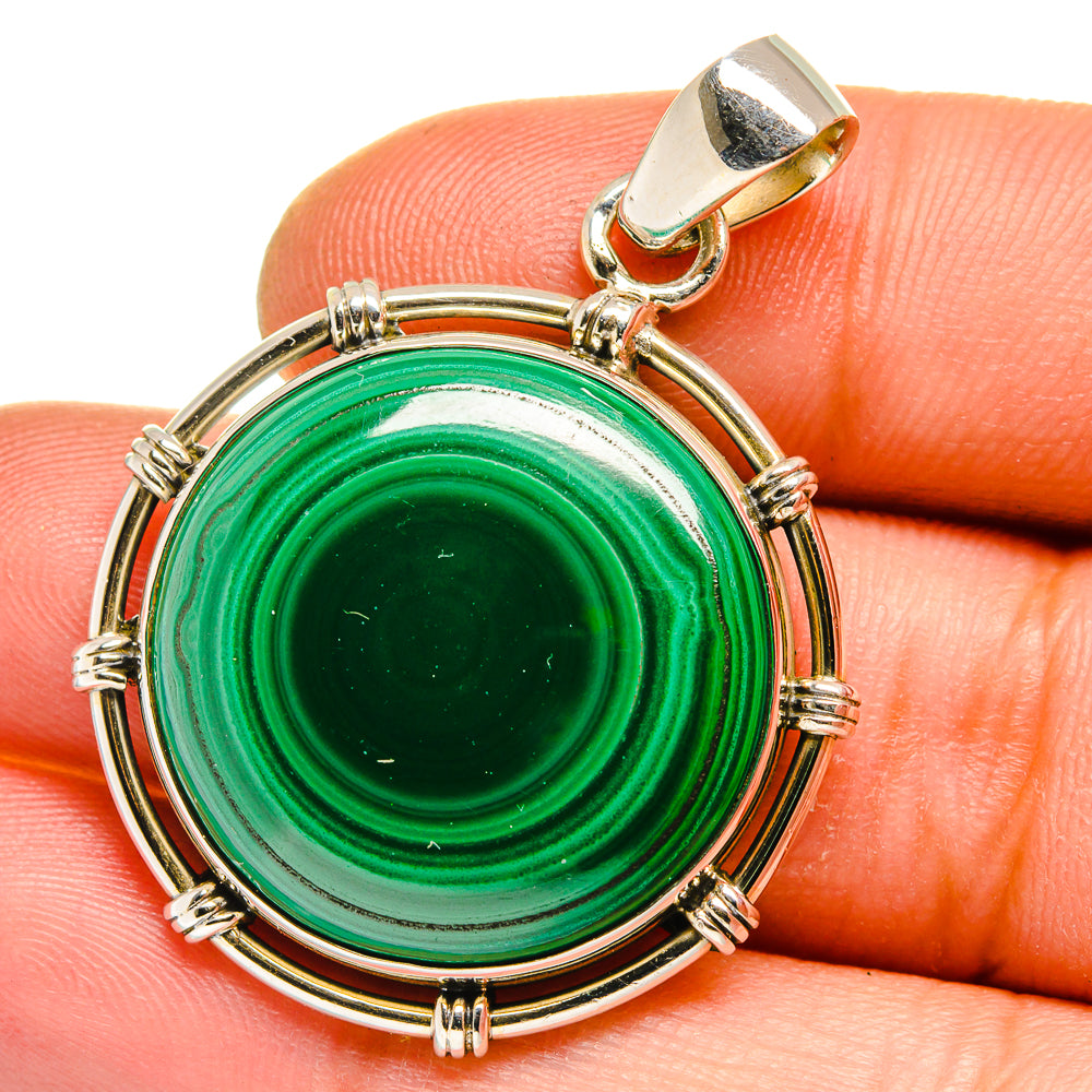 Malachite Pendants handcrafted by Anasilvercos - PD15916