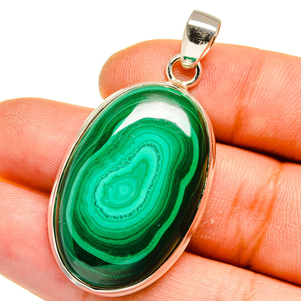 Malachite Pendants handcrafted by Anasilvercos - PD15917