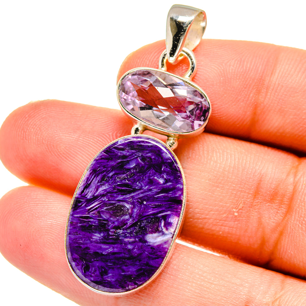 Charoite Pendants handcrafted by Anasilvercos - PD15958