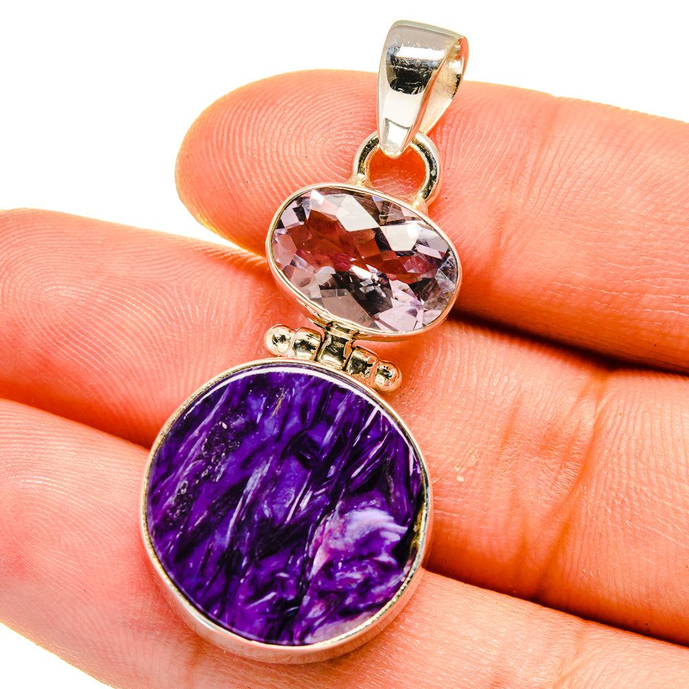 Charoite Pendants handcrafted by Anasilvercos - PD15959