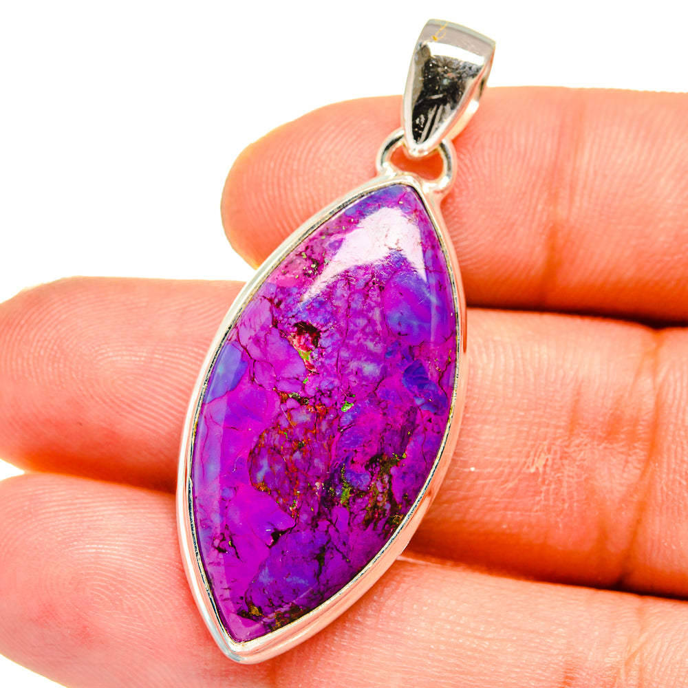 Purple Copper Composite Turquoise Pendants handcrafted by Anasilvercos - PD15961