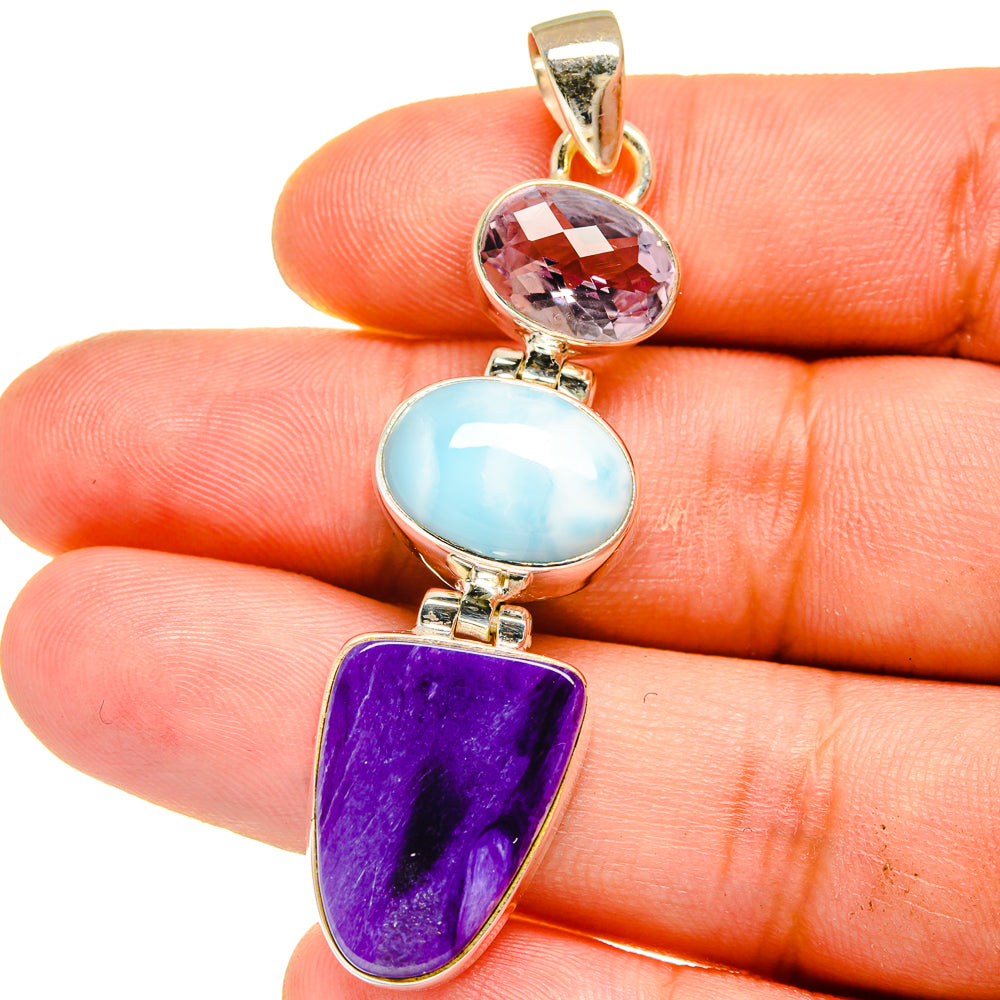 Charoite Pendants handcrafted by Anasilvercos - PD15968