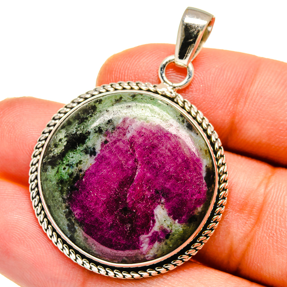 Ruby Zoisite Pendants handcrafted by Anasilvercos - PD15973