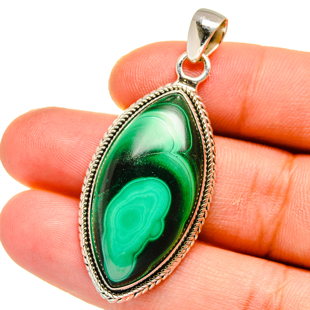 Malachite Pendants handcrafted by Anasilvercos - PD15974