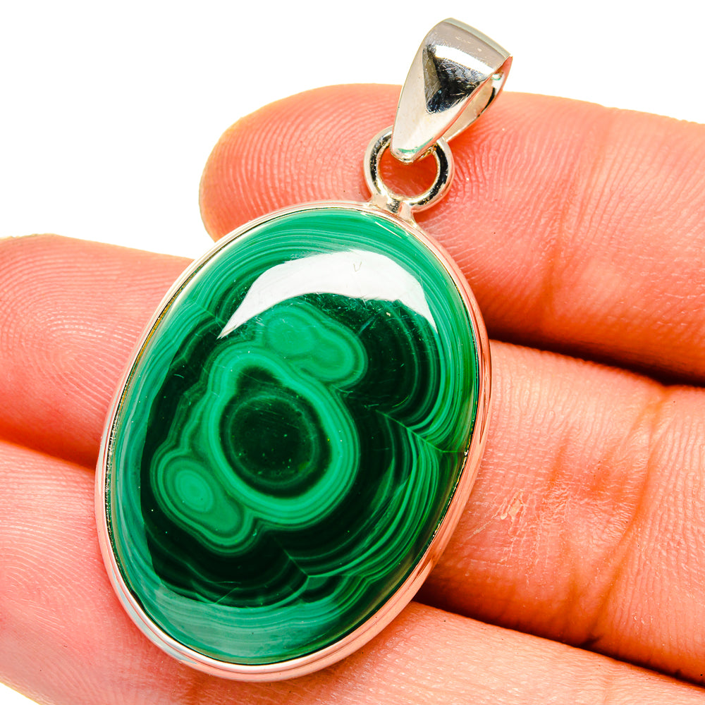 Malachite Pendants handcrafted by Anasilvercos - PD15975