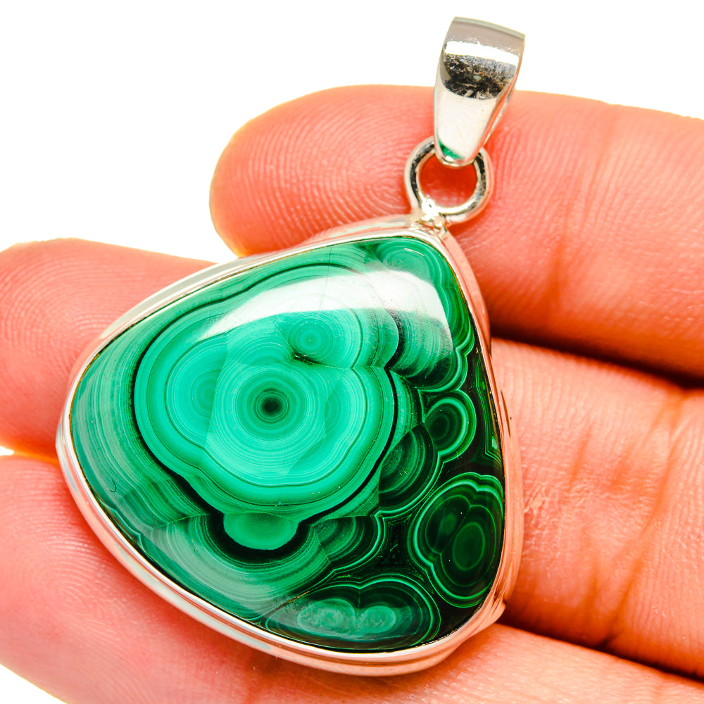 Malachite Pendants handcrafted by Anasilvercos - PD15976