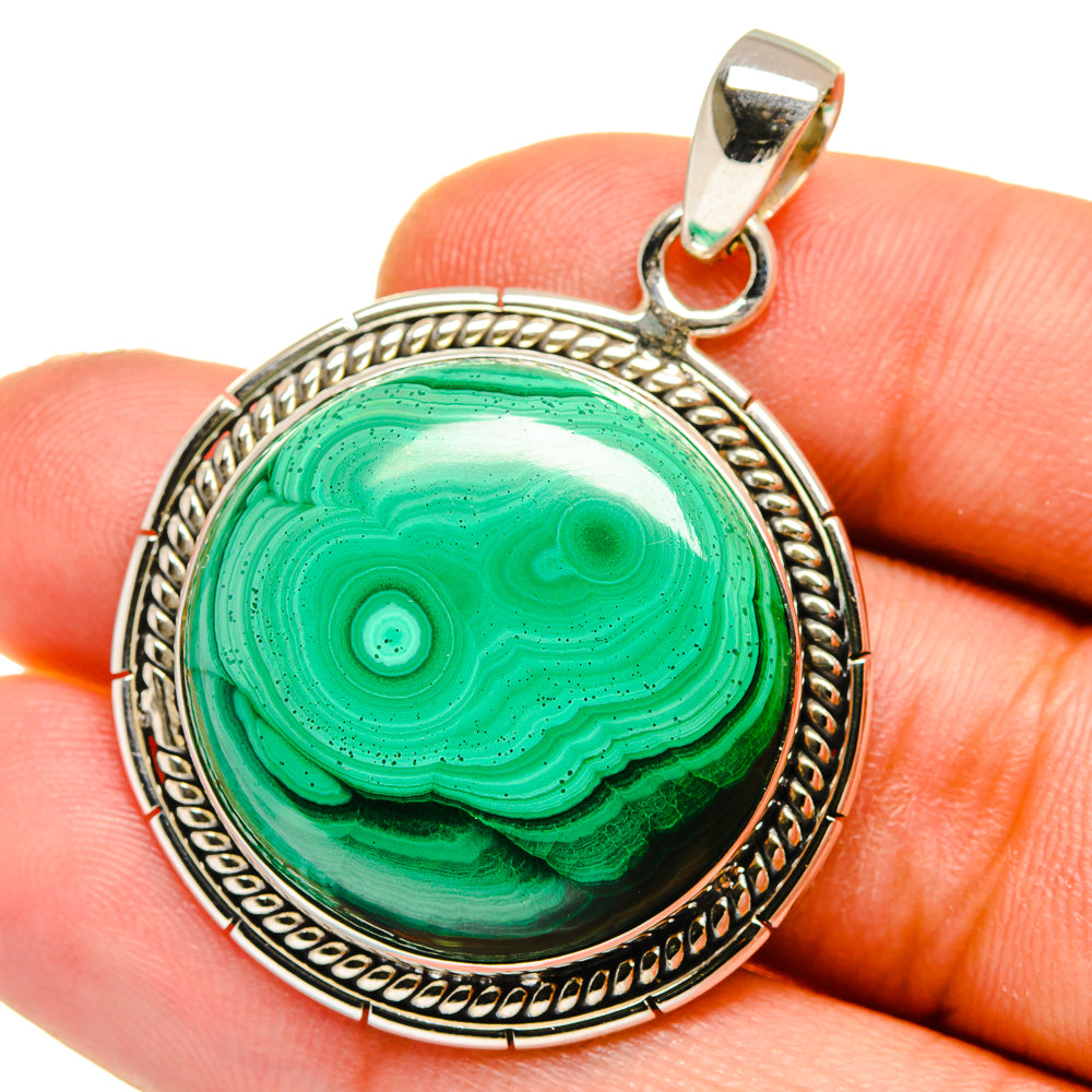 Malachite Pendants handcrafted by Anasilvercos - PD15980