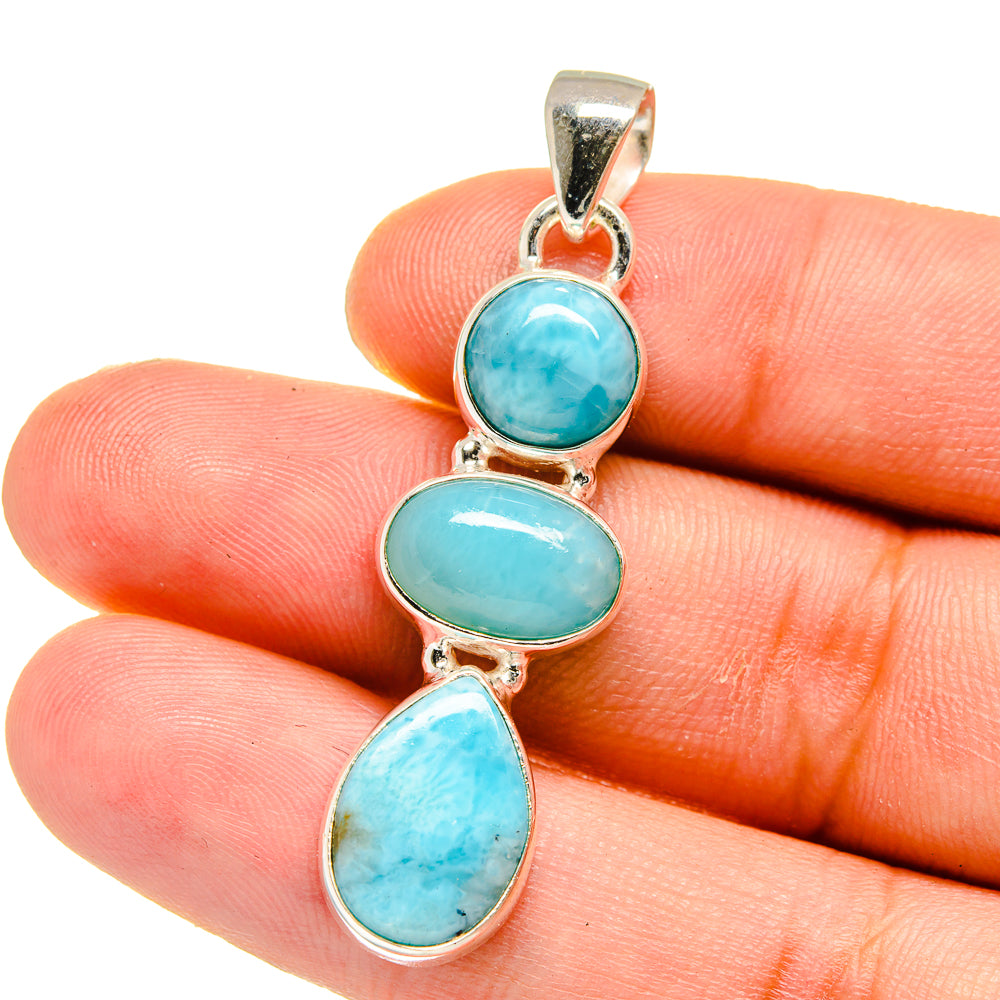 Larimar Pendants handcrafted by Anasilvercos - PD16000