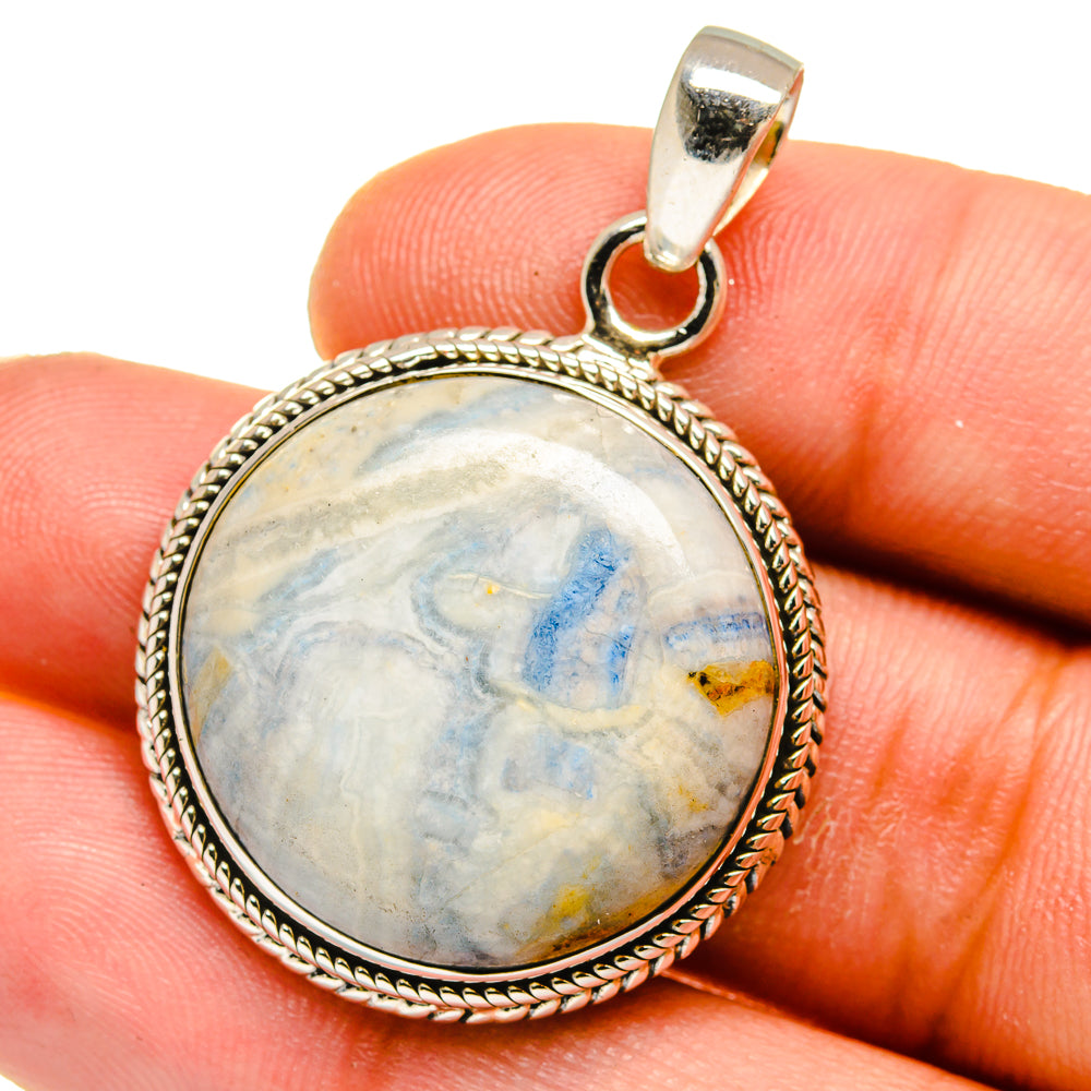 Blue Scheelite Pendants handcrafted by Anasilvercos - PD16002