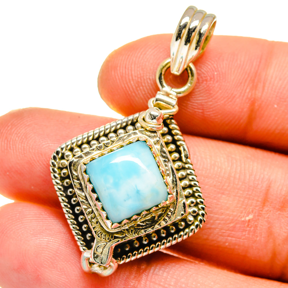 Larimar Pendants handcrafted by Anasilvercos - PD16012